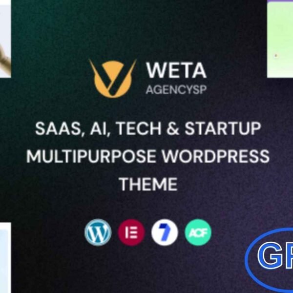 WETA – SaaS Landing WordPress Theme WETA is a modern SaaS Landing WordPress Theme built for software companies, startups, app landing pages, and creative agencies.