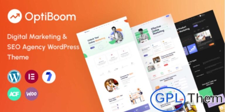 OptiBoom – Digital Marketing & SEO Agency WordPress Theme OptiBoom is a modern WordPress theme designed for digital marketing companies and SEO agencies. With its professional design and powerful features, it helps agencies showcase their services, case studies, and expertise with ease.
