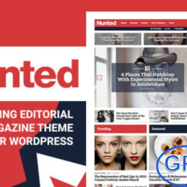 Hunted – Flowing Editorial Magazine WordPress Theme Hunted is a modern and stylish WordPress magazine theme designed for bold editorial websites, online publications, and blogs. With its clean, flowing design, this theme ensures your content stands out and keeps readers engaged.