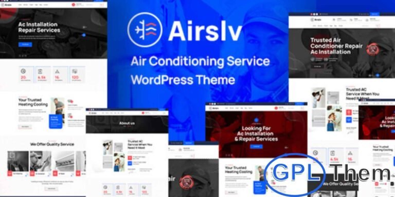 Airslv – Heating & Air Conditioning WordPress Theme Airslv is a powerful and modern WordPress theme created for heating, ventilation, and air conditioning (HVAC) businesses.