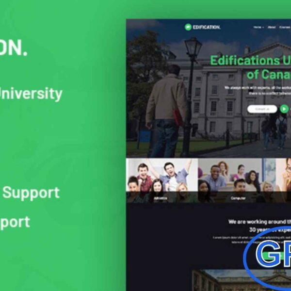 Edification – University & Education WordPress Theme Edification is a fully responsive WordPress theme designed for universities, educational institutions, and online learning platforms.