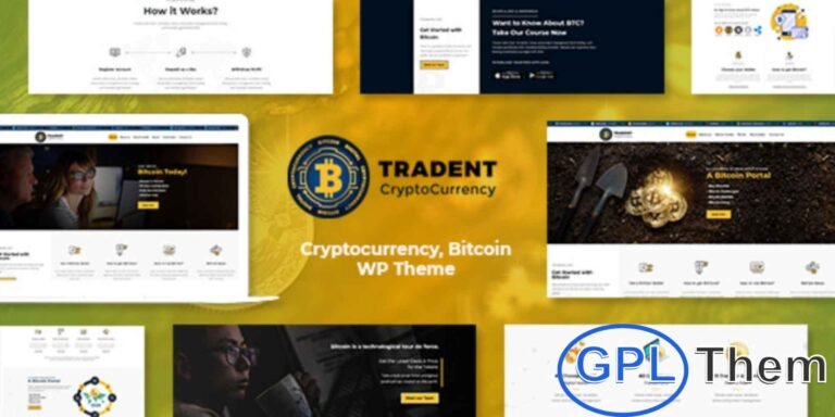 Tradent – Cryptocurrency & Bitcoin WordPress Theme Tradent is a cutting-edge WordPress theme designed for cryptocurrency, Bitcoin, and blockchain-related websites. Perfect for ICOs, crypto investment firms, trading platforms, and consulting services, Tradent provides a professional and modern design to showcase your digital currency initiatives.