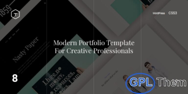 Eight – Responsive Portfolio WordPress Theme Eight is a fully responsive, multi-page WordPress theme designed with a clean, minimal style for portfolios, agencies, freelancers, and architects.