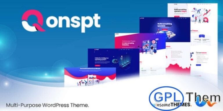 Qonspt – Isometric Multi-Purpose WordPress Theme Qonspt is a modern, multi-purpose WordPress theme featuring a unique isometric design. Built with HTML5 and CSS3, it’s ideal for creative agencies, freelancers, and businesses looking to showcase projects, services, or sell products online