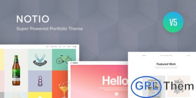 Notio – Creative Portfolio & E-Commerce WordPress Theme Notio is a modern and visually striking WordPress theme ideal for portfolios, blogs, and online stores. Each demo is unique, featuring interchangeable elements for complete customization.