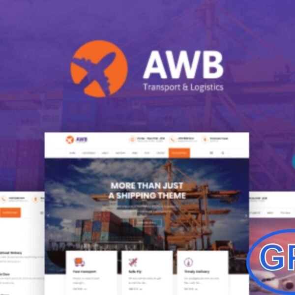 AWB – Transport & Logistics WordPress Theme AWB is a modern WordPress theme designed specifically for transport, logistics, and cargo companies. Packed with niche-focused features and pre-built content blocks, it’s perfect for businesses in air, land, and water transportation.