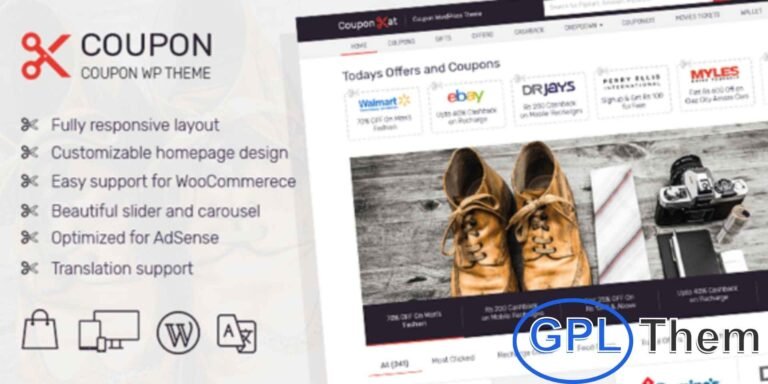MyThemeShop Coupon – WordPress Theme for Coupon Websites MyThemeShop Coupon is a professional and visually appealing WordPress theme designed specifically for coupon and deal websites.