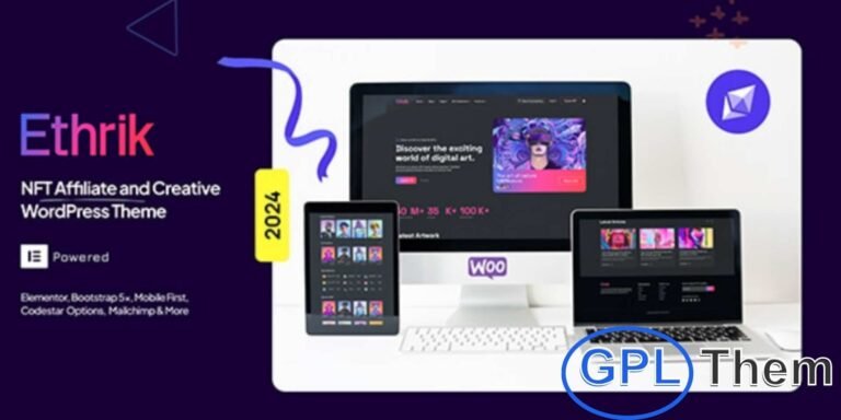 Ethrik – Creative WordPress Theme for NFT & Digital Art Ethrik is a modern and fully responsive WordPress theme designed for NFT portfolios, Web3 projects, digital art, and crypto marketplaces.