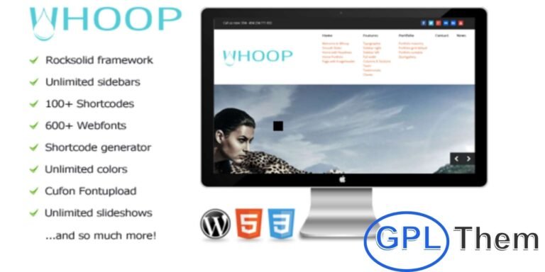 Whoop – Unique WordPress Theme for Creative Professionals Whoop is a modern and fully customizable WordPress theme designed for creatives, artists, and designers. With complete control over colors, background styles, fonts (including family, size, and color), and layout options, Whoop allows you to tailor your website to your exact vision.