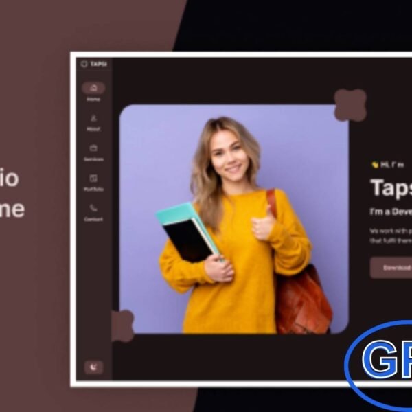 Tapsi – Personal Portfolio WordPress Theme Tapsi is a modern and visually stunning WordPress theme designed for personal portfolios, resumes, and creative professionals.