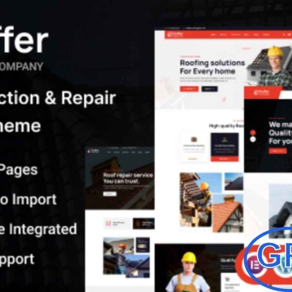 Ruffer – Roof Construction & Repair WordPress Theme Ruffer is a professional WordPress theme designed for roofing companies, construction firms, architecture studios, plumbing services, carpentry businesses, remodeling agencies, and handyman teams.