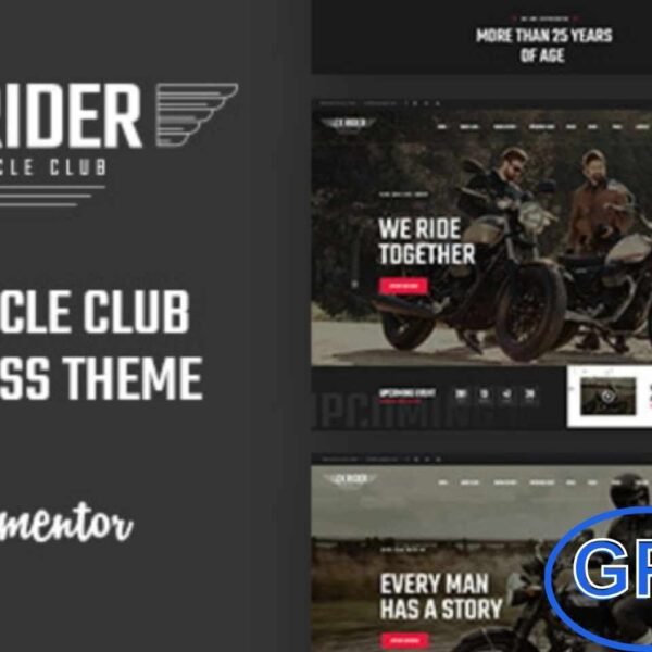 LexRider – Motorcycle Club & Biker WordPress Theme LexRider is a dynamic WordPress theme designed for motorcycle clubs, bike shops, riding events, and motorbike enthusiasts.