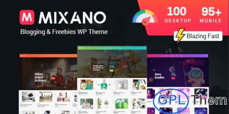 Mixano – Minimal WordPress Theme for Blogging & Magazines Mixano is a clean and minimal WordPress theme ideal for bloggers, magazines, and freebie websites. Built for speed and performance, it delivers fast loading times and high page speed scores, ensuring a seamless experience on both desktop and mobile devices.