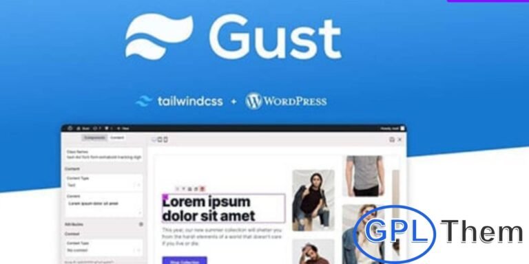 Gust – Fast & Scalable WordPress Theme with Tailwind CSS Gust is a modern WordPress theme built with Tailwind CSS, designed to help you create lightning-fast and scalable websites.