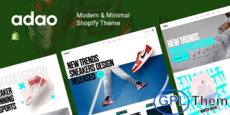 Adao – Modern WooCommerce WordPress Theme for Online Stores Adao is a sleek and modern WooCommerce WordPress theme designed for building professional online stores. With its spacious layout and feature-rich design, it’s perfect for brands selling across multiple channels.