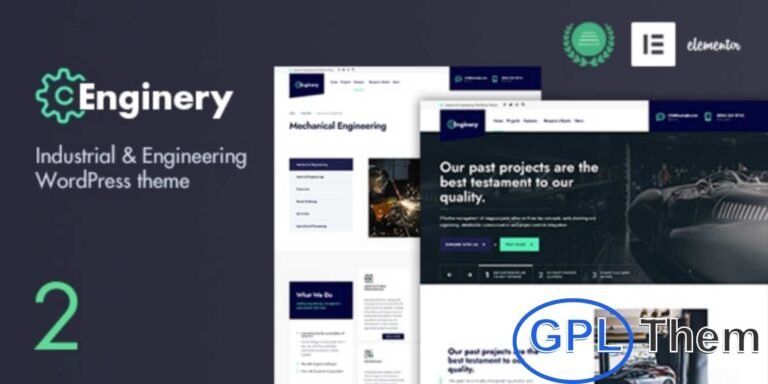 Enginery – Industrial & Engineering WordPress Theme Enginery is a professionally designed WordPress theme tailored for industrial, factory, engineering, and construction businesses.