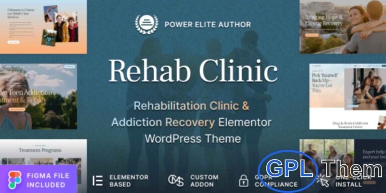 Rehab Clinic – Addiction Recovery Center WordPress Theme Rehab Clinic is a professional WordPress theme designed specifically for addiction recovery and rehabilitation centers.