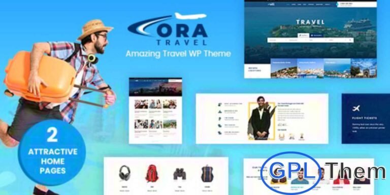 Ora – Travel & Tour Booking WordPress Theme Ora is a modern WordPress theme designed for travel agencies, tour operators, and hoteliers who want to create a professional online presence.