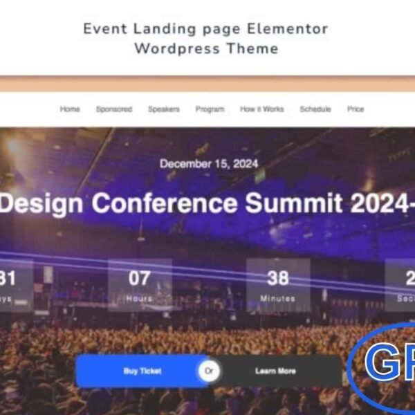 Conference – Event Landing Page Elementor WordPress Theme Conference is a modern Elementor WordPress theme built for creating professional event landing pages with ease. Perfect for conferences, concerts, exhibitions, seminars, and workshops, this theme combines sleek design with powerful features to make your event stand out.