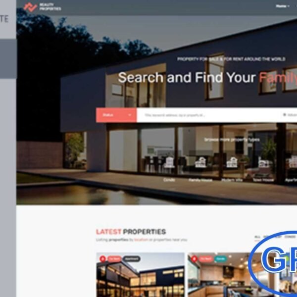 Reality – Real Estate Multipurpose WordPress Theme Reality is a modern and multipurpose Real Estate WordPress theme designed to build professional property websites with ease.