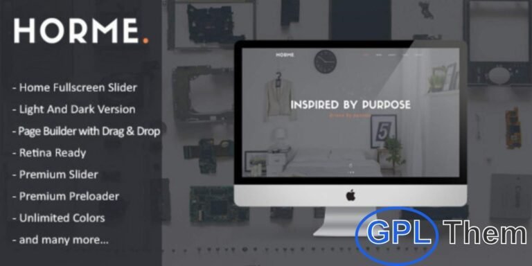 Horme – Clean One Page WordPress Theme Horme is a modern and minimal one-page WordPress theme designed for businesses, startups, portfolios, and creative professionals.