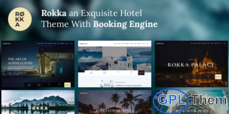 Rokka – Hotel WordPress Theme With Booking System Rokka is a modern and elegant WordPress theme designed for hotels, resorts, motels, and apartments. With a fresh and stylish design, Rokka provides all the essential features your hospitality business needs, including a fully integrated booking system for seamless reservations.
