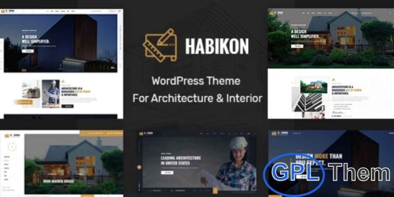 Habikon – Architecture & Interior Design WordPress Theme Habikon is a modern and stylish WordPress theme tailored for architecture, interior design studios, and construction businesses.