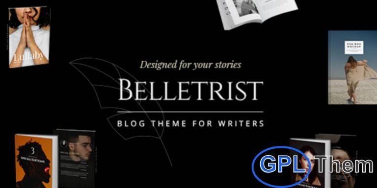 Belletrist – WordPress Blog Theme for Writers Belletrist is a stylish and fully responsive WordPress theme designed for writers, bloggers, and online bookstores. Perfect for modern author websites, Belletrist offers a variety of single post and blog list layouts, full Elementor Page Builder compatibility, and a wide range of customizable features.