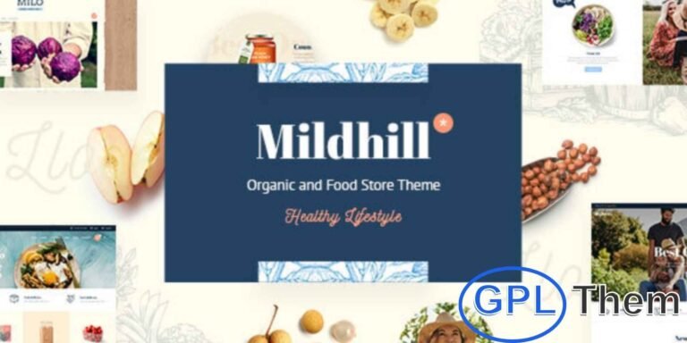 Mildhill – Organic & Food Store WordPress Theme Mildhill is a modern and fully responsive WordPress theme designed for organic stores, food shops, grocery stores, and agriculture businesses.
