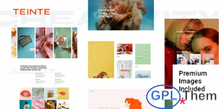 Teinte – Creative Portfolio WordPress Theme Teinte is a vibrant and modern WordPress theme designed for creative portfolios, design agencies, and freelancers.