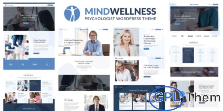 Mindwellness – Psychology & Counseling WordPress Theme Mindwellness is a modern and professional WordPress theme designed for psychologists, counseling centers, mental health clinics, hypnotherapists, psychiatrists, and individual psychology practitioners.