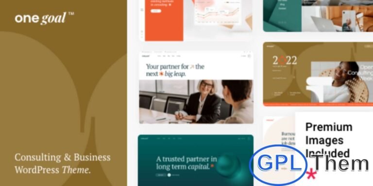 One Goal – Business Consulting WordPress Theme One Goal is a professional WordPress theme designed for business consulting, financial advisory, and corporate growth services.