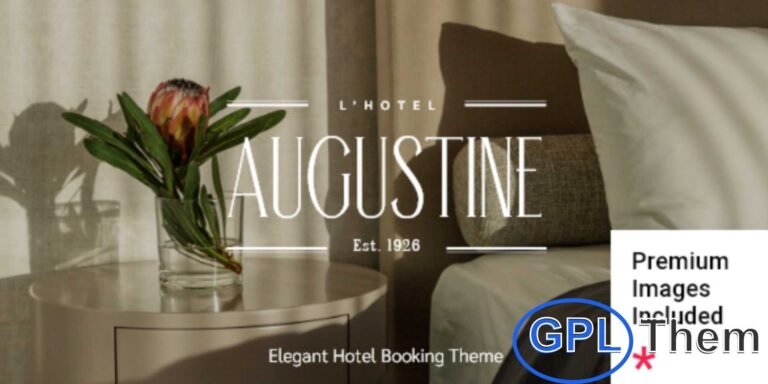 Augustine – Hotel Booking WordPress Theme Augustine is a sophisticated WordPress theme designed for hotels, resorts, spas, and hospitality businesses. It comes packed with a powerful booking system, allowing guests to reserve rooms effortlessly.