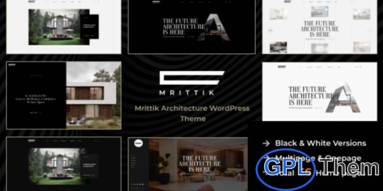 Mrittik – Architecture & Interior Design WordPress Theme Mrittik is a modern and elegant WordPress theme crafted for architecture, interior design, construction, furniture, real estate, and related businesses.