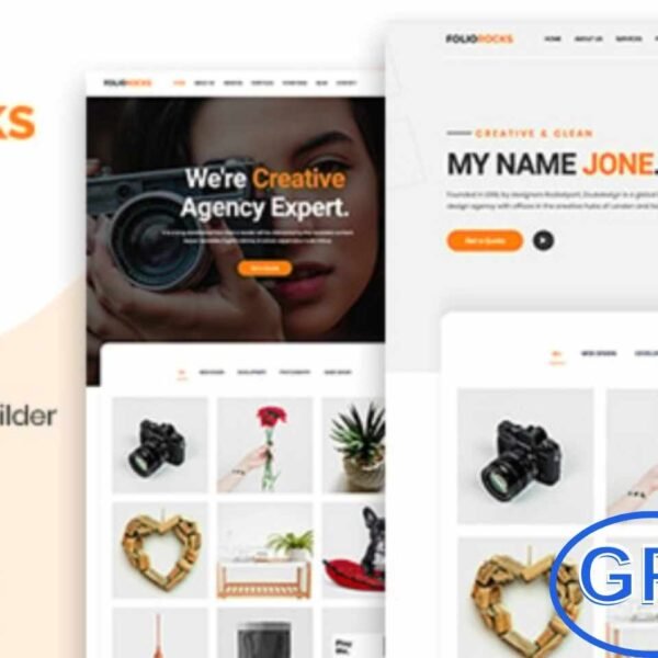 Foliorocks – Minimal Portfolio WordPress Theme Foliorocks is a modern and minimal WordPress theme designed for portfolios, agencies, and creative professionals. Fully responsive and built on WordPress, it is perfect for businesses, personal portfolios, blogs, photography websites, and corporate agencies.