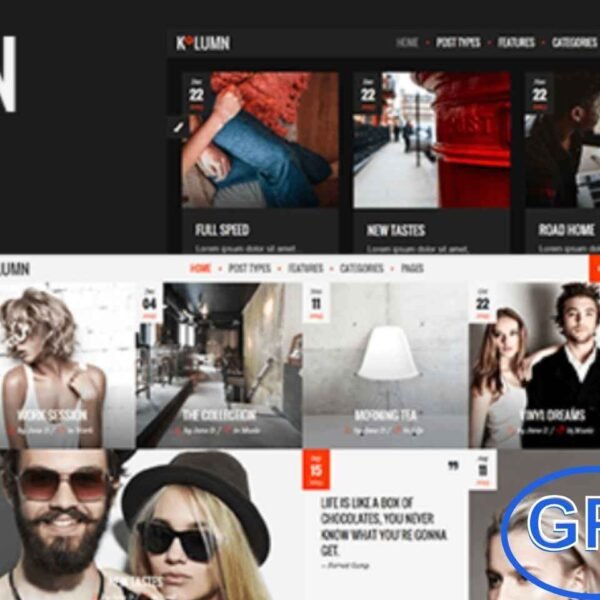 Kolumn – Modern Blog WordPress Theme Kolumn is a contemporary WordPress blog theme designed for bloggers who want flexibility and style. Perfect for lifestyle, personal, or photography blogs, it allows you to showcase stories, photos, and galleries beautifully.