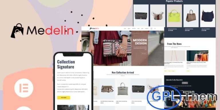Medelin – Fashion Handbags Store WooCommerce Theme Medelin is a stylish WooCommerce WordPress theme designed for fashion handbag stores, luxury boutiques, and accessories shops.
