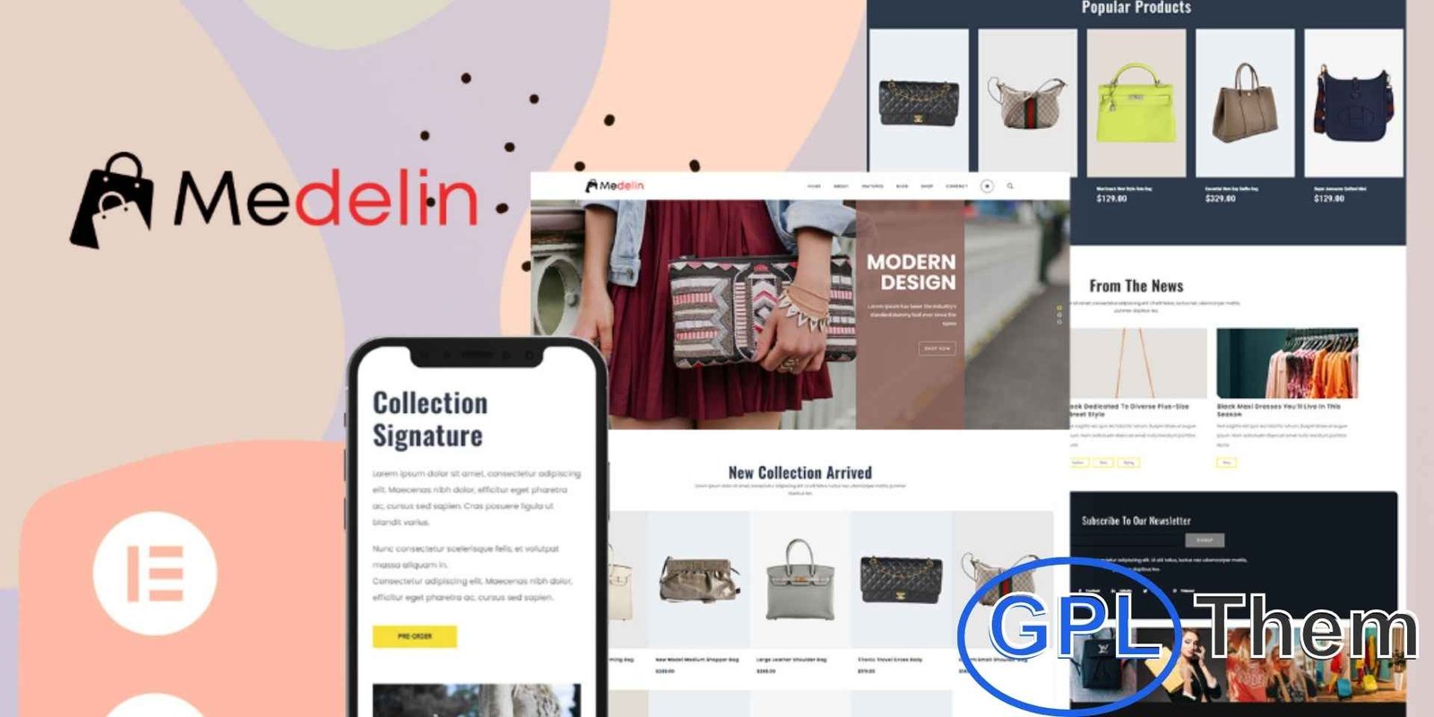 Medelin – Fashion HandBags Store WooCommerce Theme Medelin – Fashion Handbags Store WooCommerce Theme Medelin is a stylish WooCommerce WordPress theme designed for fashion handbag stores, luxury boutiques, and accessories shops.