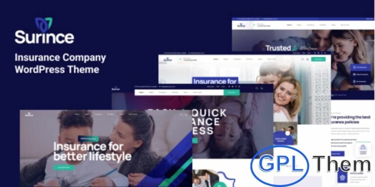 Surince – Insurance Company WordPress Theme Surince is a professional and flexible WordPress theme designed for insurance companies, agencies, and financial service providers. Whether you offer car insurance, health insurance, life insurance, loans, or general financial services, this theme is a perfect fit.