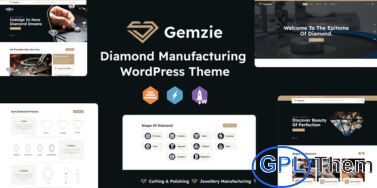 Gemzie – Diamond Manufacturing & Jewelry WordPress Theme Gemzie is a modern and elegant WordPress theme designed specifically for diamond manufacturers, jewelers, and gemstone businesses. Perfect for showcasing exquisite jewelry collections, the theme provides a sleek and professional platform to display diamonds, gemstones, and luxury products with sophistication.