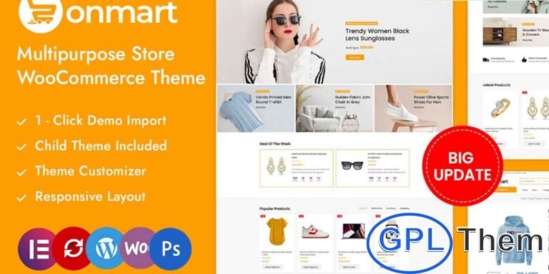 OnMart – Multipurpose Store WooCommerce Theme OnMart is a versatile WooCommerce WordPress theme designed for building professional and engaging online stores. With its modern interactive UI and smooth navigation, this theme makes shopping experiences effortless for your customers.