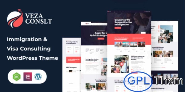 Vezaconslt – Immigration & Visa Consulting WordPress Theme Vezaconslt is a professional and highly advanced WordPress theme designed for immigration and visa consulting services.