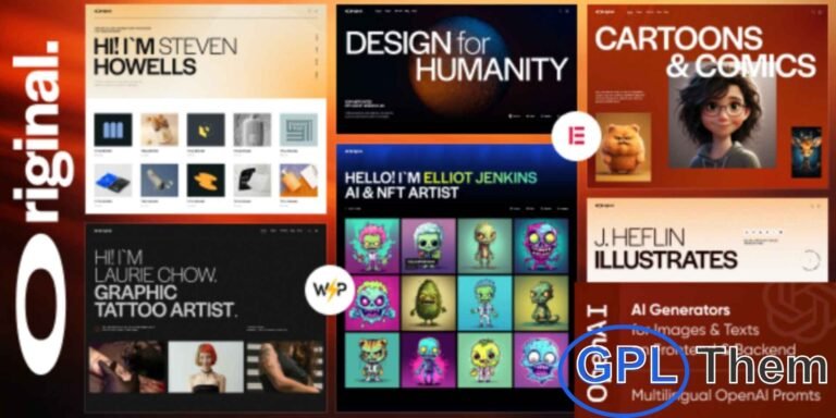 Original – Illustrator & Artist Portfolio WordPress Theme Original is a modern, creative, and powerful WordPress theme designed for illustrators, artists, and creative professionals.