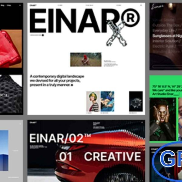 Einar – Design Agency & Creative Portfolio WordPress Theme Einar is a modern and professional WordPress theme designed for design agencies, web designers, branding studios, and creative professionals. Perfect for showcasing portfolios, creative projects, and conference layouts, the theme provides a visually striking platform to highlight your work.