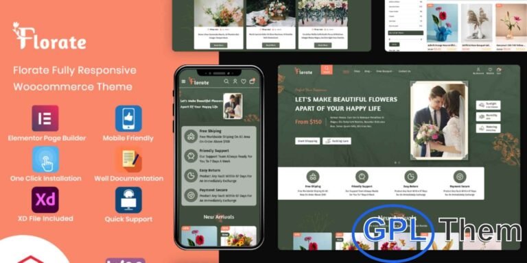Florate – Flower Shop & WooCommerce WordPress Theme Florate is a premium WooCommerce WordPress theme designed for flower shops, boutiques, gift stores, wedding decorations, and event florists.