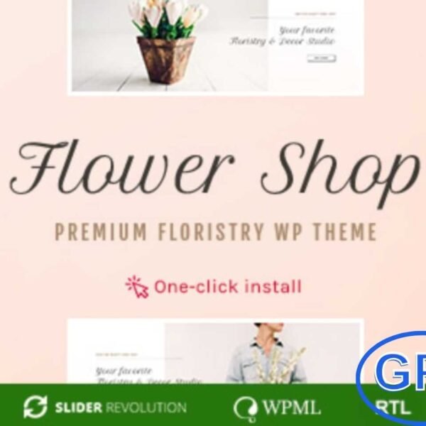 Flower Shop – Florist & Decoration WordPress Theme Flower Shop is a beautifully designed WordPress theme perfect for florists, bouquet shops, and decoration stores. With its elegant colors and clean layout, it allows you to create a stunning online flower boutique or gift shop with ease.