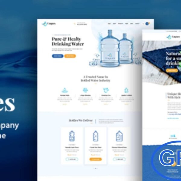 Uaques – Drinking Water Delivery WordPress Theme Uaques is a modern and responsive WordPress theme crafted specifically for water delivery businesses, bottled water services, home water filters, aqua markets, mineral water deliveries, and online drinks stores.