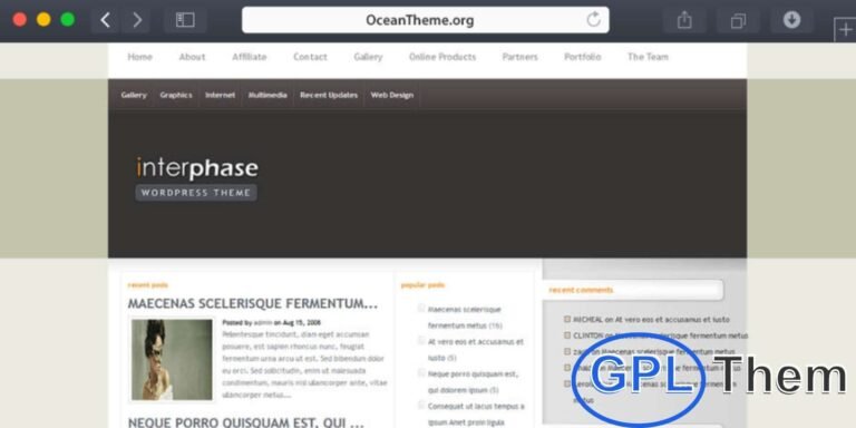 Elegant Themes Interphase – Modern Business WordPress Theme Interphase by Elegant Themes is a stylish and professional business WordPress theme designed to give your website a sleek and modern look.