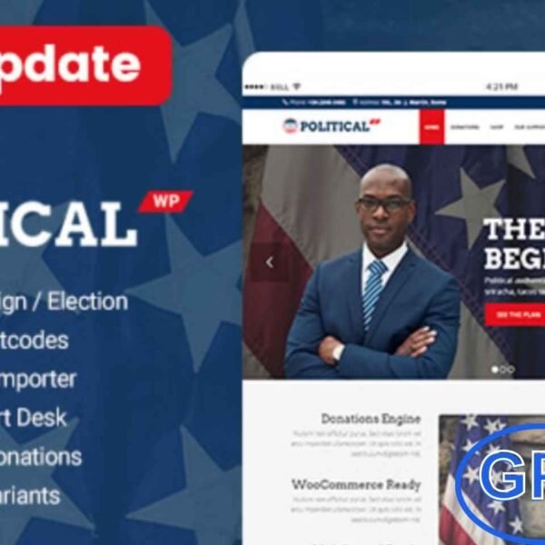 PoliticalWP – Political Campaign & Election WordPress Theme PoliticalWP is a professional and modern WordPress theme designed for political campaigns, election candidates, parties, and advocacy organizations.