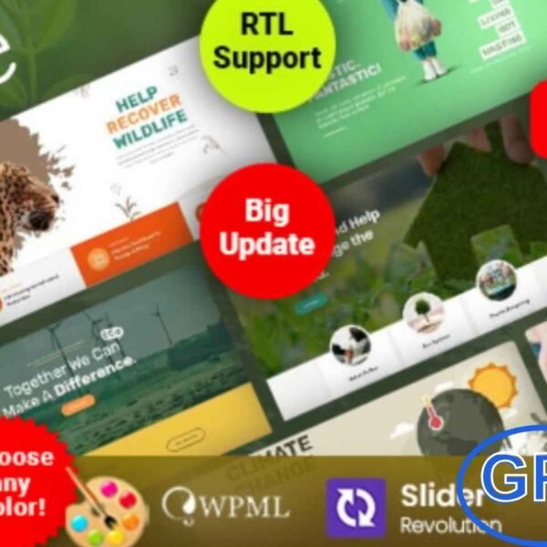 Ecoife – Environment & Ecology WordPress Theme Ecoife is a fully responsive WordPress theme built for environment, ecology, and organic farming websites. Its adaptive design ensures perfect display across desktops, tablets, iPads, iPhones, and all mobile devices.